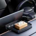 Dashboard Organizer Tray for Tesla Model 3 2017-2023 and Model Y 2020-2024 Accessories Silicone Behind Screen Storage Box Non-Slip Sunglass Phone Tissue Card Holder Tesla Console Insert