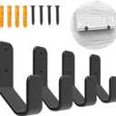 4 PCS Metal Keyboard Wall Hanger with Adhesive & Screw in, for Gaming Mechanical Keyboards, Devices Thickness < 3cm