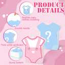 JarThenaAMCS 24Pcs Gender Reveal Paper Gift Bag DIY Pink Blue Baby Clothes Treat Bags with Handles Candy Goodie Bags for Baby Shower Party Favors Supplies