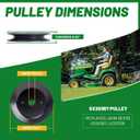 GY21098 Spindle Assembly with GX20367 Pulley Replaces John Deere GY21098 Spindle, AUC15811 Spindle GY20962,GY20454 for John Deere D110 Spindle, D130, E100 D105, D120, Mowers(2Pack)