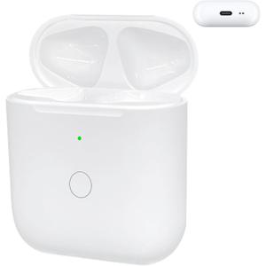 Charging Case for AirPods 1st and 2nd Generation Only, Wireless Charger Replacement Case with Type-C Charging Port Compatible with AirPod 1/2 Gen, with Pairing&Sync Button(No Earbuds)