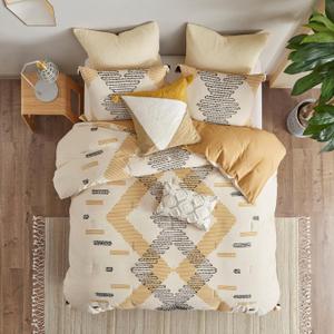 INK+IVY Global Inspired Cotton Comforter Set with Yellow Finish II10-1113 (King/Cal King)