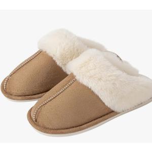 Women's Slippers Fuzzy Warm Comfy Faux Fur Slip-on Fluffy Fashion Bedroom House Shoes, Size: 7