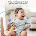 Baby Montessori Sensory Teething Toy - Safe, Multi-Functional BPA-Free Silicone Teether for Babies 0-12 Months - Teething Relief & Fun Play with Rattle - Perfect Baby Toys for Boys & Girls