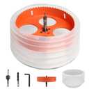 Storystore 6 1/4 Hole Saw for Recessed Lights Can Lights, 6.25 Inch Hole Cutter with Dust Bowl for Recessed Lighting, Hole Saw Dust Catcher with Bi-Metal Wood Drywall Hole Cutter