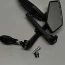 Bike Mirror Handlebar Mount 360 Adjustable 2pcs, Accessories Bike Side Mirror, E Bike Mirrors for Handlebars, Scooter Mirrors for Handlebars with Scratch Resistant Glass, E Bike Rear View Mirror (HD Lens: 1 Pair)