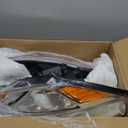 Headlights Assembly with Bulbs for 2012 2013 2014 Ford Focus (3rd Gen Pre-Facelift) Halogen Head Lights Headlamps Replacement Driver and Passenger Side Pair, Chrome Housing Amber Reflector