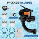 A0553645 2 Side Mount Multi-Port Valve Kit Fit for Zodiac Jandy DEL48, DEL60 D.E. Pool and Spa Filter, 6-Position Side Mount Multiport Valve with One Year Quality Assurance