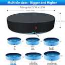 QH.HOME[2026 Upgraded Windproof] 71-72 inch Kiddie Pool Cover Round, Collapsible Dog Pool Cover with Super Windproof Ratchet Design, Odorless Waterproof Fabric Material and - Only Cover