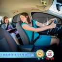 ZATOOTO Car Window Shade 4Pack Side Window Sunshade Single Layer Ventilation & Visibility & Sunshade Car Window Cover for UV Rays Magnet Reinforced for Non-Slip Travel with Bug Free(B Shape for Rear)