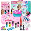 Combaybe Kids Nail Polish Set for Girls - Girl Toys 8-10 - Nail Art Kit for Kids Ages 7-12, Non toxic Nail Polish Kids Nail Kit Girl Stuff for Spa Manicures, Idea Birthday Gift for Girls 8 9 10 12