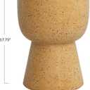 Creative Co-Op Round Terrazzo Table Stool, Mustard Color, 13 inches x 13 inches x 17.75 inches