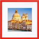 Wyooxoo 20x20 Picture Frame Red Made of Solid Wood Photo Frames Display Pictures 16x16 with Mat or 20x20 Without Mat Colorful Frame For Horizontal Vertical Wall Mounting