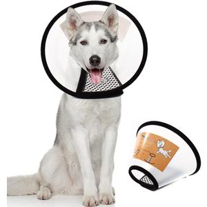 Plastic Pet Recovery Collars & Cones for Dogs and Cats After Surgery Adjustable Dog Neck Cone Surgical Elizabeth E-Collar Prevent Biting and Stop Licking Wound (XL (Neck: 14.5-16.5 in))