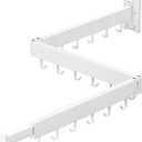 ZdwCyl Clothes Drying Rack, Laundry Space Saver Wall Mounted, Retractable, Collapsible(Tri-Fold), White Color Rack Clothing