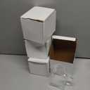 Yarlung 4 Pack Small Glass Pitcher, 12 Oz Clear Creamer Pitcher with Handle, Creative Coffee Milk Pitcher Tea Fair Cups for Table Serving, Square Base