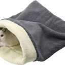Cat Bed Cave Sleeping Bag, Pet Mat Self Warming Pad Sack for Cats and Small Dog (grey)