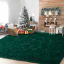 Kelarea Area Rug for Living Room, 6x9 Non-Slip Dark Green Rug Fluffy Soft Shag Rugs, Fuzzy Shaggy Plush Carpet for Bedroom, Nursery Rooms, Home Dorm