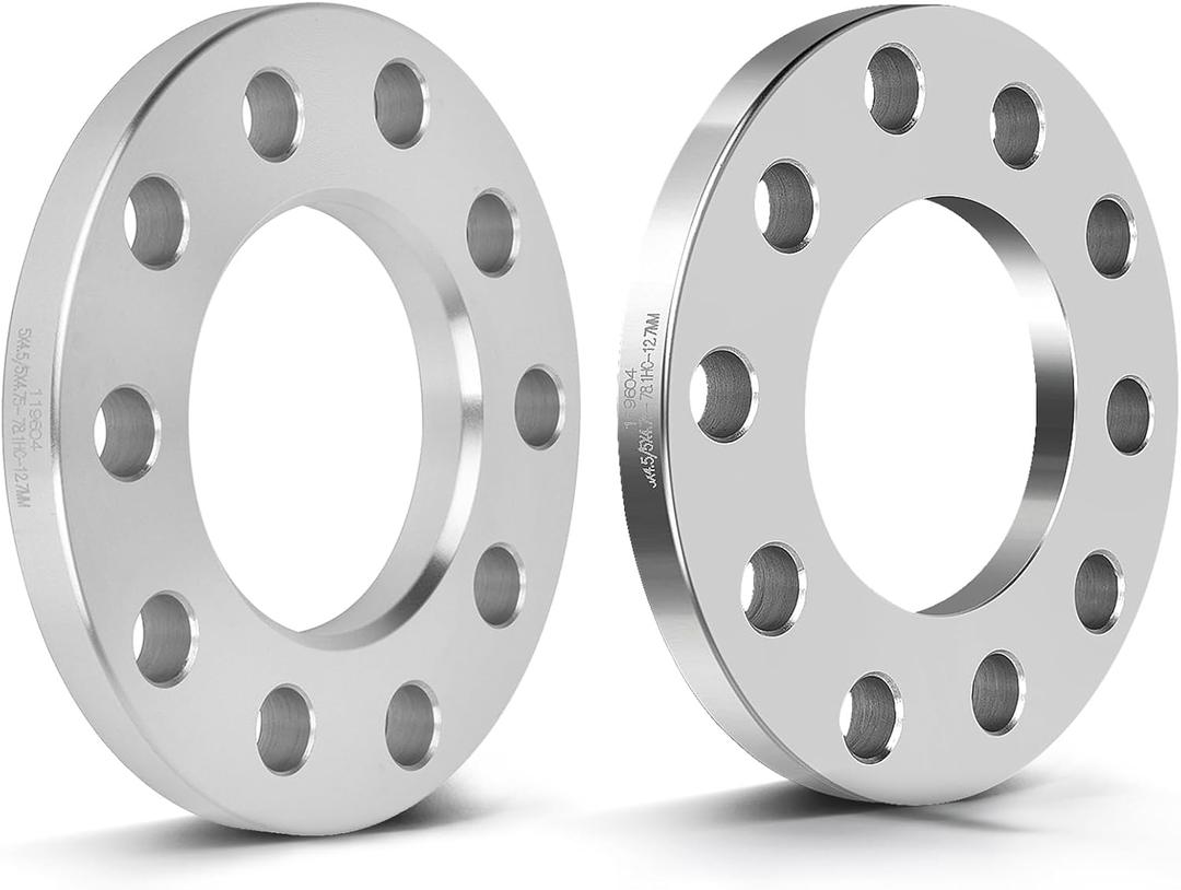 ECCPP 2PCS 5 Lug Wheel Spacers Adapters 1/2" inch 12mm thickness 5x4.5 or 5x4.75 5x114.3mm 5x120.75 fit for 84-01 for Jeep Cherokee || 06-12 for Jeep Liberty || 87-2006 for Jeep Wrangler