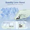 Mitywah iPhone 16 Pro Max Case with Stand, Strong-Magnetic Cover Fit for Magsafe, Military Grade Drop Protective Case, Slim Matte Translucent Kickstand Phone Cover, Pink