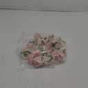 12 Pcs Pink Flower Napkin Rings Handcraft Floral Napkin Holder Table Decor for Summer Wedding Picnics Banquet Birthday Party