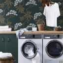 5 x CiCiwind Peel and Stick Wallpaper 16"78.7" Brown and Green Contact Wallpaper Vintage Green Removable Self-Adhesive Plant Leaves Wall Paper for Walls Covering Bedroom Bathroom