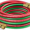 RX WELD 3/16-Inch Oxygen Acetylene Hose with 3/8"-24 A Fittings, Grade R, 25 Feet