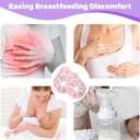 2 x Breast Therapy Ice Packs, Hot and Cold Breast Pads, Breastfeeding Essentials Large Gel Bead Packs for Moms, 2 Pack (Pink, L)