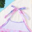 Saeaby Toddler Little Girls Swimsuit Summer Halter Ruched Tankini 2 Piece Bathing Suit for Girl Beach Swimwear 3-8Y