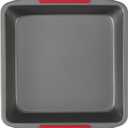 GoodCook MegaGrip Baking Pan with Silicone Grip Handles Square Non-Stick Heavy-Gauge Steel Cake Pan Baking Dish for Brownies Bread Cake Baked Goods & More, Dishwasher Safe, 8x8-Inch,