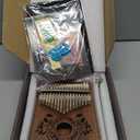 Kalimba 17 Key Thumb Piano, Portable Mahogany Mbira Finger Piano with Instruction, Carrying Bag, Tune Hammer, Holiday Gift for Kids, Light Brown - Musical Instruments for Kids