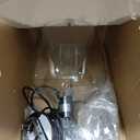 INK+IVY Auburn Pendant Kitchen Lighting for Dining Room, Industrial Lights, Hand-blown Glass Bell Shaped Pendant Light for Kitchen Island, Foyer, Bedroom, 9" Dia x 95.5" H, Bronze/Clear