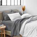 Bare Home King Sheet Set - 1800 Ultra-Soft Microfiber King Bed Sheets - Double Brushed - Deep Pockets - Easy Fit - 4 Piece Set - Bedding Sheets & Pillowcases (King, Grey)