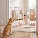 NEWBULIG 30" Tall Baby Gate for Stairs and Doorways, Pressure Mounted