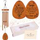 Mothers Day Gigi Gifts, Gigi Wind Chimes for Outside, Heartfelt Love Quote Floral Design Windchime for Home Garden Patio Yard Decor