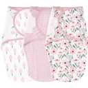 Yoofoss Baby Swaddles for Newborns 100% Organic Cotton, Adjustable Swaddle Sleep Sack 3-6 Months Newborn Swaddle Sack, Breathable Soft(Medium) (Pink & Flowers)