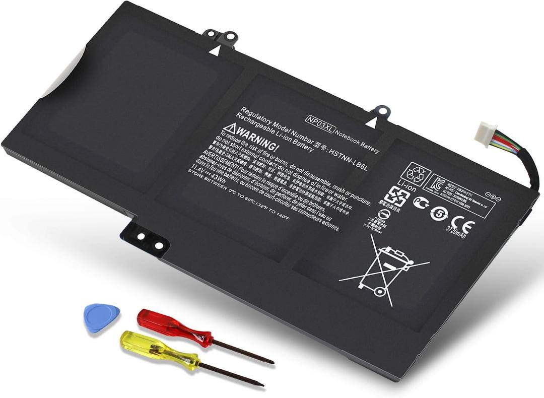 NP03XL 761230-005 Battery for Laptop HP Envy X360 15 15-U011DX 15-U010DX 15-U111DX 15-U483CL 15-U493CL 15-U110DX 15-U110DX, Pavilion X360 13-A010DX 13-A013CL 13-A110DX 13-A012DX, 760944-421 HSTNN-LB6L