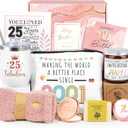 25th Birthday Gifts for Women, 25th Birthday Gift Ideas, 25th Birthday Gifts for Her, 9PCS Gifts Baskets for 25 Year Old Woman, Best Friend, Daughter, Sister, 2001 Birthday Gifts, 25 Fabulous Gift