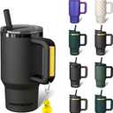 Frost Buddy Thicc Buddy - 16 oz Stainless Steel Vacuum Insulated Tumbler with Lid and Straw for Water - Travel Mug Cupholder Friendly - Gifts for Women Men Him Her (Dark Night)