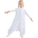 Baby Toddler Sleep Sack with Feet 2.5 TOG Winter, Wearable Blanket with Legs, Toddler Sleeping Sack Long Sleeve (Greystar, 2T-3T)