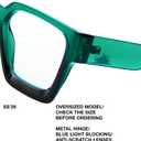 livho Oversized Eyewear Frame for Woman and Men - Rectangle Fashion Glasses for Computer, Chic Preppy Frame