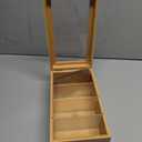 Bamboo Index Card Organizer - 3x5 Index Card Holder Box With Dividers - Wood Recipe Box With Lid - 4 Compartments For 1200 Cards - 5.9"W x 10"D x 4"H