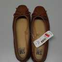 Women's Comfortable Round Toe Ballet Flats Dress Shoes, Size 9, Cognac