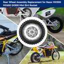 FVRITO Rear Wheel Assembly Replacement for Razor MX500 MX650 SX500 Mini Dirt Rocket Bike 2.50-10 2.50x10 Tire Tube Rim Chain Sprocket Axle Brake Rotor Parts