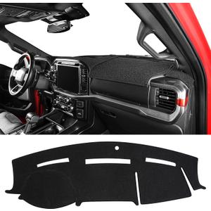 Dash Cover for Dodge Ram 1500/2500/3500 20092018, Ram 1500 Classic 20192024 - Custom Fit Dashboard Cover, Non-Slip, UV Protection, Black