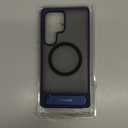 TORRAS Strong Magnetic & Seamless Stand for Samsung Galaxy S25 Ultra Case, Fit for MagSafe, Mil-Grade Drop Protection, Kickstand for Samsung Galaxy S25 Ultra Case, Translucent Back/Blue Edge