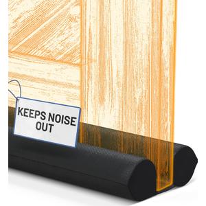 Everlasting Comfort 2 Sided Under Door Draft Stopper for Bottom of Doors - Quick Install, Keeps Heat In & Cold Air Out - Sound Proofing Foam Strip Gap Filler, Noise Blocker for Interior -Fits 30"-36"W