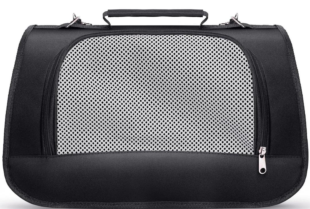 Small Pet Carrier for Cats, Rabbits, Guinea Pigs  Airline Approved Soft-Sided Travel Bag, Lightweight Dog Carrier, Ventilated & Foldable (Up to 10 lbs, Black) Small Pet Carrier for Cats, Rabbits, Guinea Pigs  Airline Approved Soft-Sided Travel Bag, Lightweight Dog Carrier, Ventilated & Foldable (Up to 10 lbs, Black)