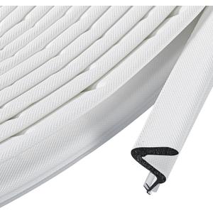 BBTO Weather Stripping Door Seal Exterior Weather Strip for Window V-Shaped Foam Kerf Garage Door Gap Blocker Soundproof Home Improvement Easy to Install (40 Feet,White)