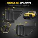 MIKKUPPA JK Storage Pockets - Front and Rear Door Pockets Compatible with 2011-2018 Jeep Wrangler JK JKU 4 Door, Interior Storage Accessories, Black 4 Pcs